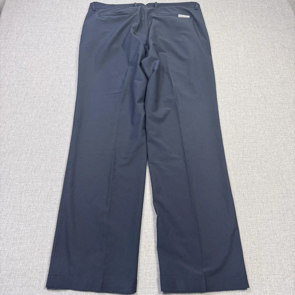 Dunning Golf Pants Mens 36x30 Blue Dress Pants Straight‎ Leg Microfiber Stretch